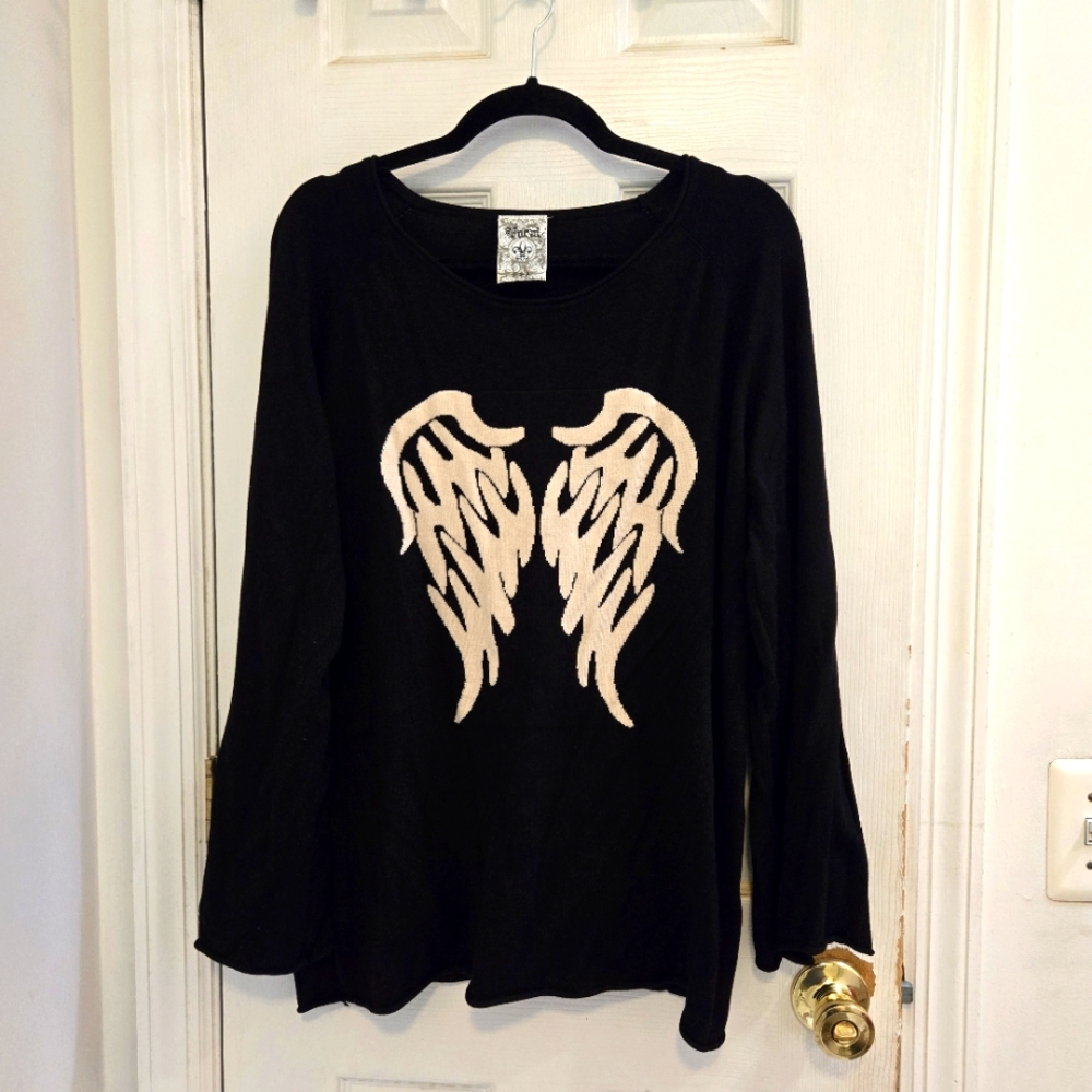 Vocal Long Sleeve Black Sweater Large